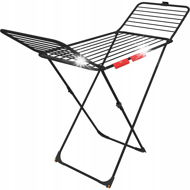 Сушилник за дрехи Vileda Extra Ultimate, 20м, 173x56x116см, черен, с 2 поставки за бельо