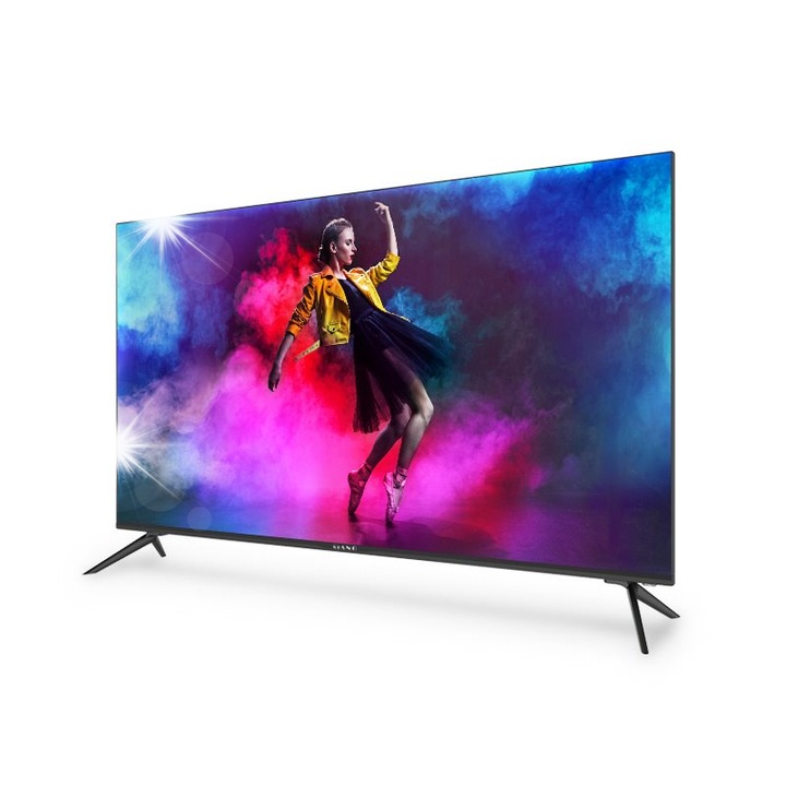 Kiano Elegance 43" 4K UHD DLED Smart TV, fekete, 108cm, felvételi funkcióval