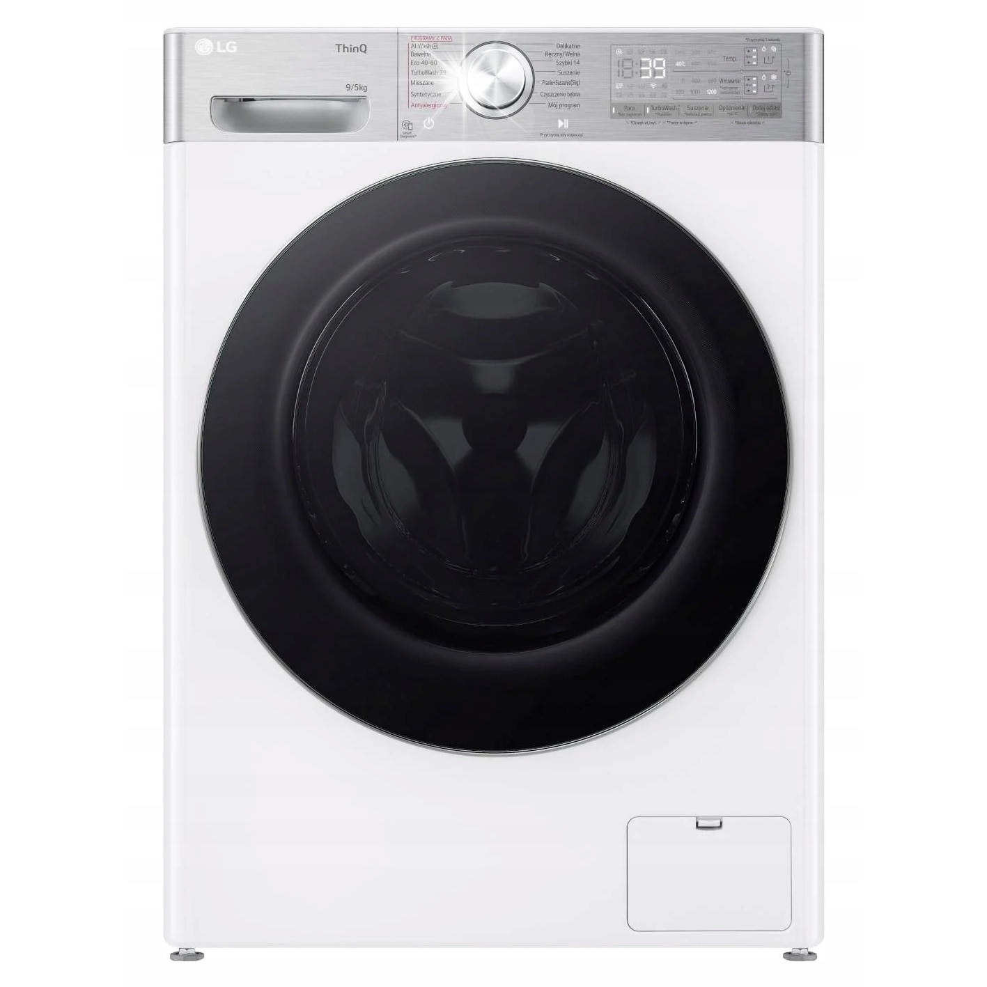 Pralko-suszarka LG F2D95902W 9/5kg, 14 programe, alb-silver, 60x85x47.5cm