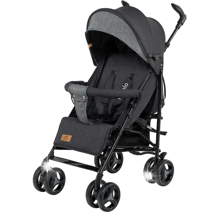 Количка Lionelo Irma, черна, въртящи се колела, включени аксесоари
