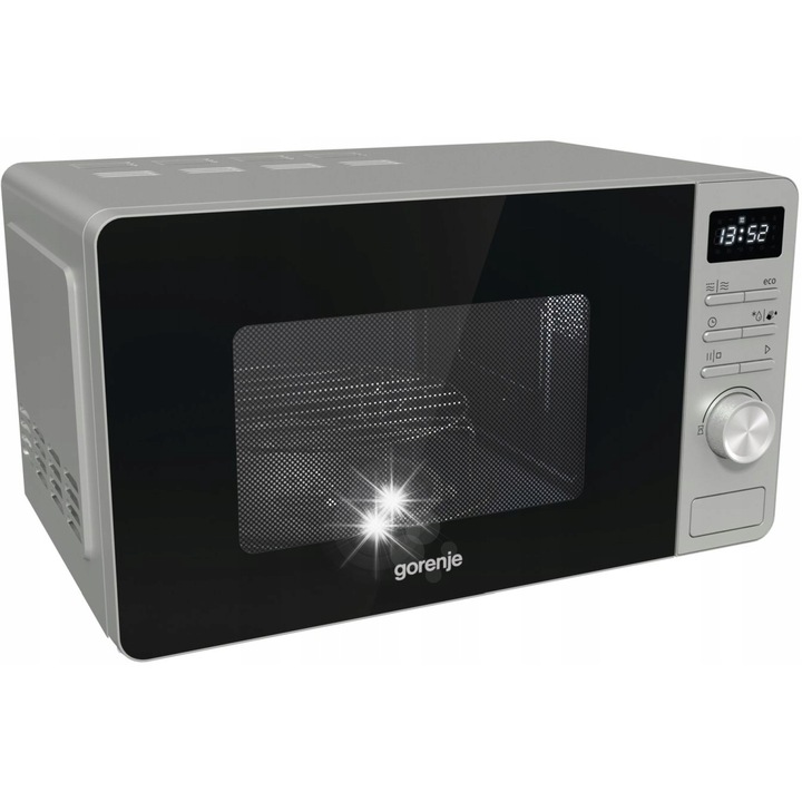 Cuptor cu microunde Gorenje MO20A4X, 800W, 20L, inox, 5 trepte de putere, grill 1000W