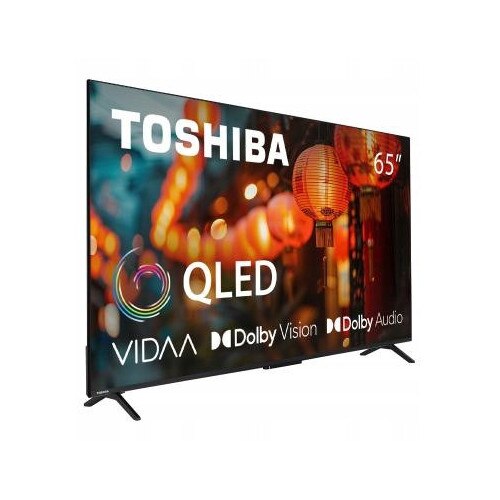 Televizor QLED 65" Toshiba 65QV2463DG 4K Smart TV, HDR, Wi-Fi, negru, 145,3x89,9x25,9cm