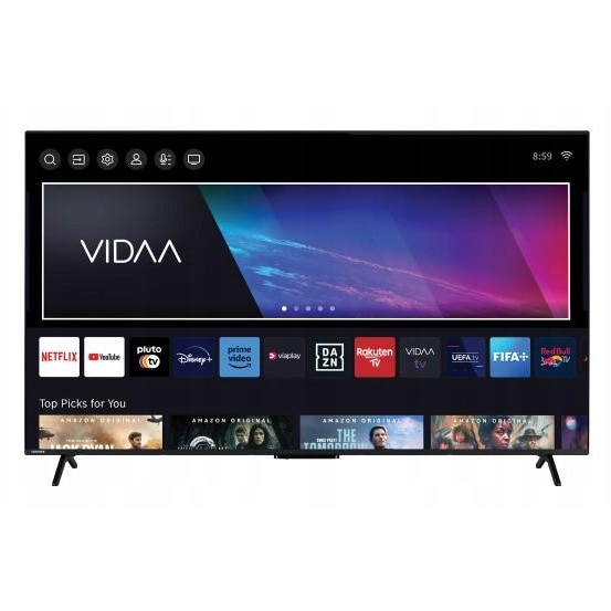 Televizor QLED 65" Toshiba 65QV2463DG 4K Smart TV, HDR, Wi-Fi, negru, 145,3x89,9x25,9cm