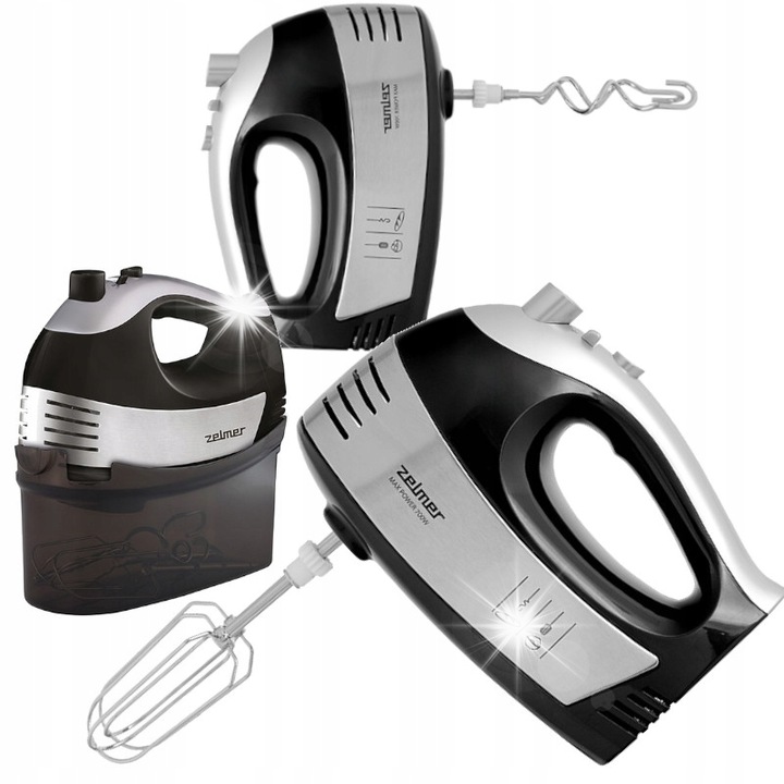 Ръчен миксер Zelmer ZHM2453, 700W, 5 скорости, турбо функция, включени аксесоари, черен