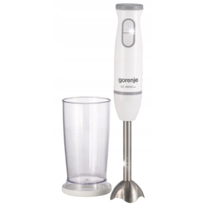 Вертикален блендер Gorenje HBC561QW 560 W, 0.5 L, с двойни метални остриета, бял