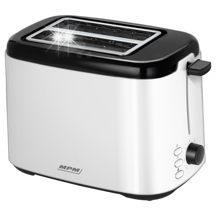 Тостер MPM MTO-07, 800W, 7 нива на запичане, бял