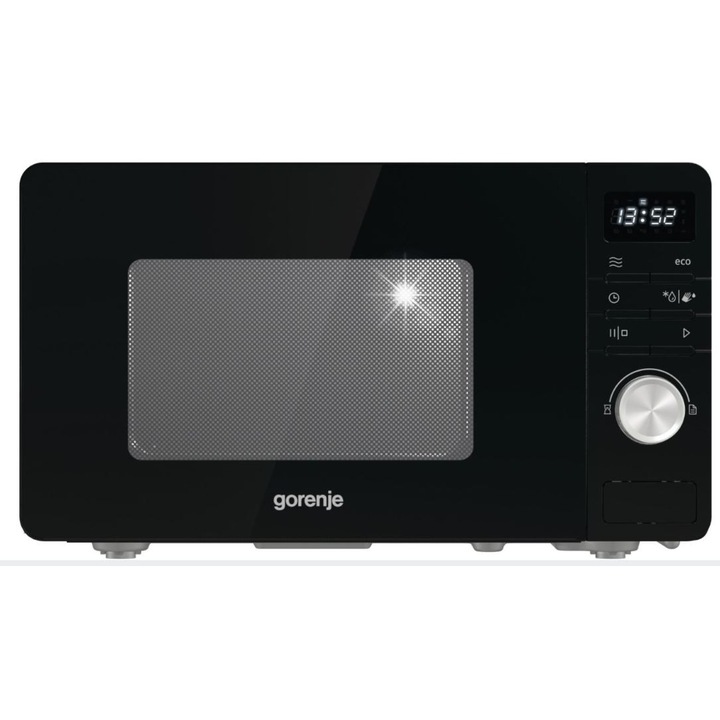 Cuptor cu microunde Gorenje MO20A3B 800W 20l, negru, control electronic, 5 niveluri de putere