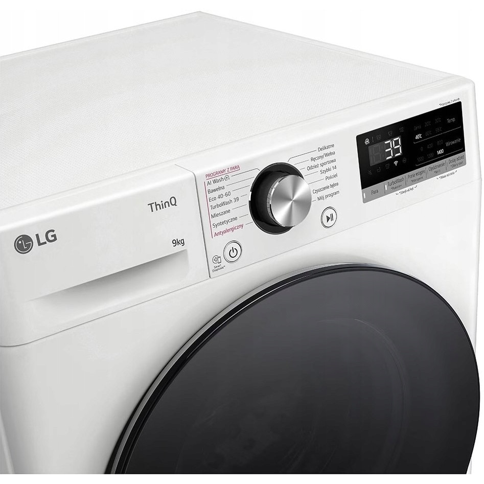 Masina de spalat rufe LG, 9kg, 1400rpm, alb, AI DD, TurboWash360