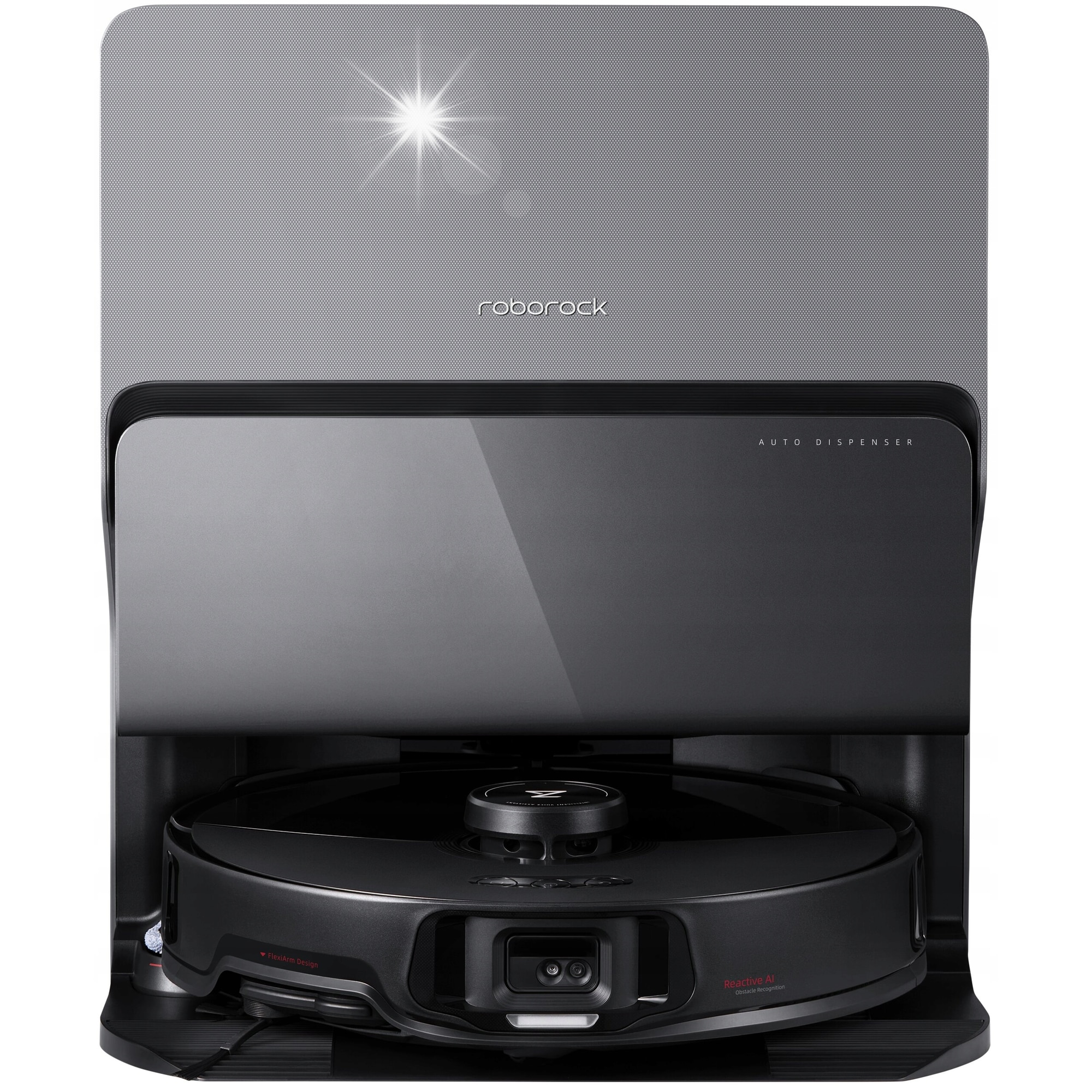 Robot de curățare Roborock S8 MaxV Ultra, negru, mopare VibraRise 3.0, set cu stație de curățare, dimensiuni 350x353x103mm