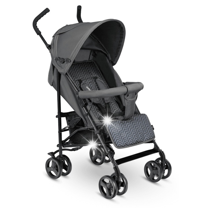 Количка Lionelo Elia Graphite, 4 колела, максимално тегло 15 кг, компактна система за сгъване, включени аксесоари