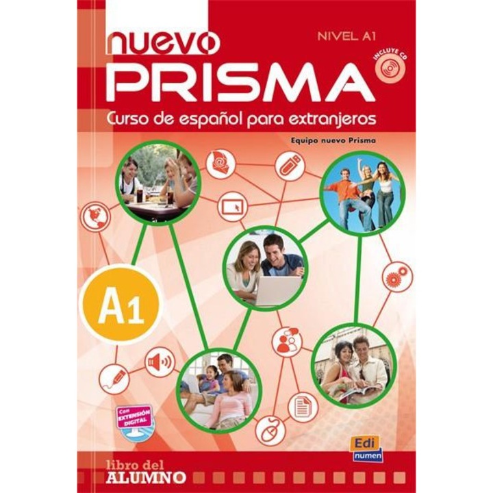 Curs de limba straina, Edi Numen, Nuevo Prisma nivel A1, 6 parti, cu CD