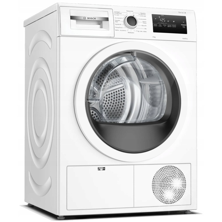 Uscator de rufe Bosch WTH 85V1GPL 8kg, pompa de caldura, A++, 60cm