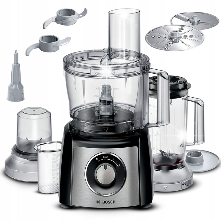 Кухненски робот Bosch MCM3501M MultiTalent 3, 800W, 2.3L, черен, с аксесоари в купата