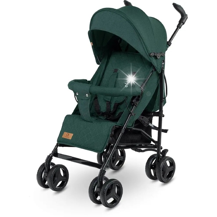 Спортна количка Lionelo Irma, горско зелено, с 5-точково захващане, сенник, аксесоари