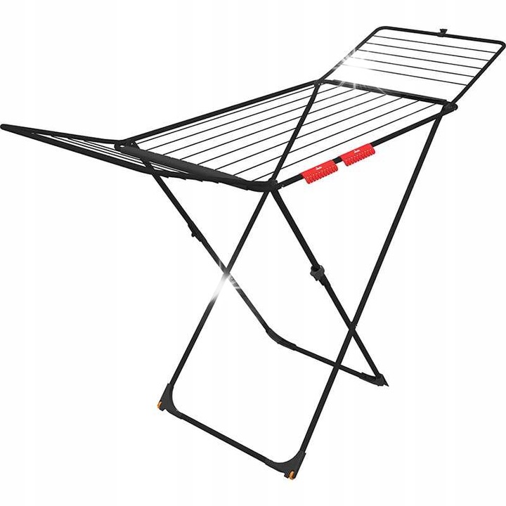 Сушилник за дрехи Vileda Universal Ultimate, 18м, матово черен, 180x55x93см