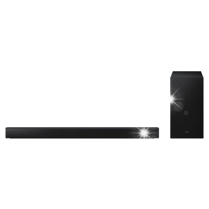 Саундбар Samsung HW-B650D 3.1, 370W, Активен безжичен субуфер, Черен