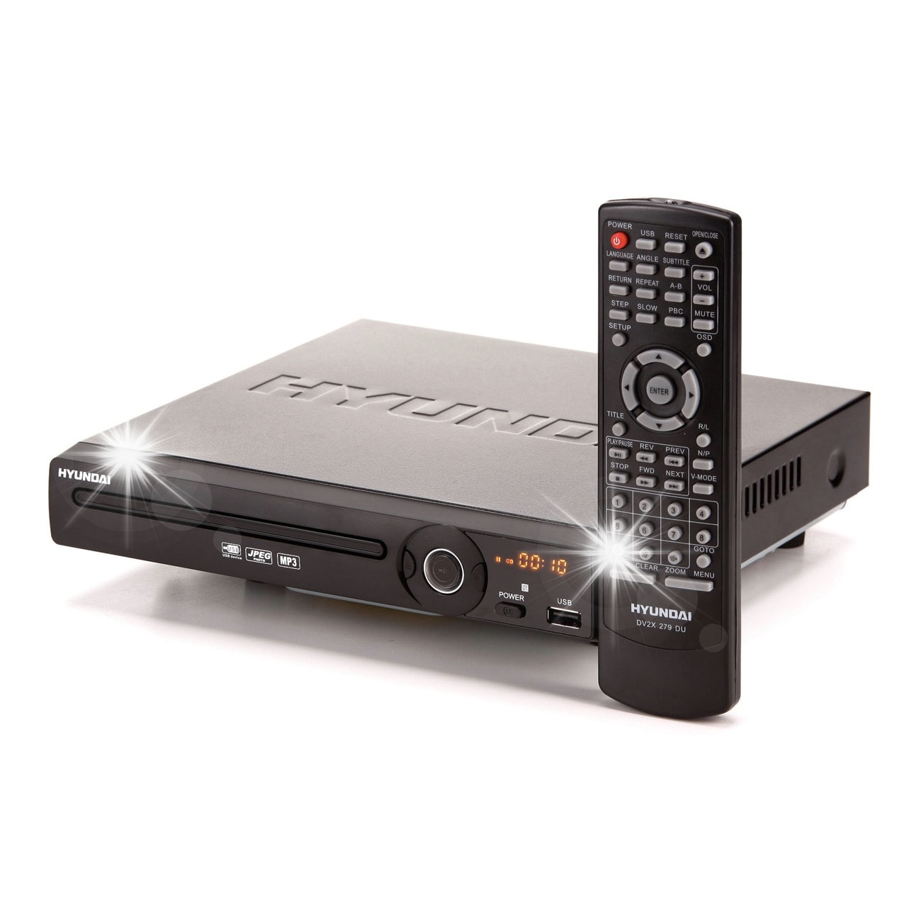 Odtwarzacz DVD Hyundai DV-2-X 279 DU, negru, 45x225x230mm, set cu