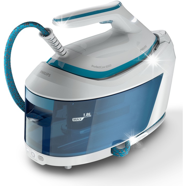 Generator de abur Philips PSG6022/20, 1,8L, 2400W, 500g, 6,5bar, SteamGlide Plus