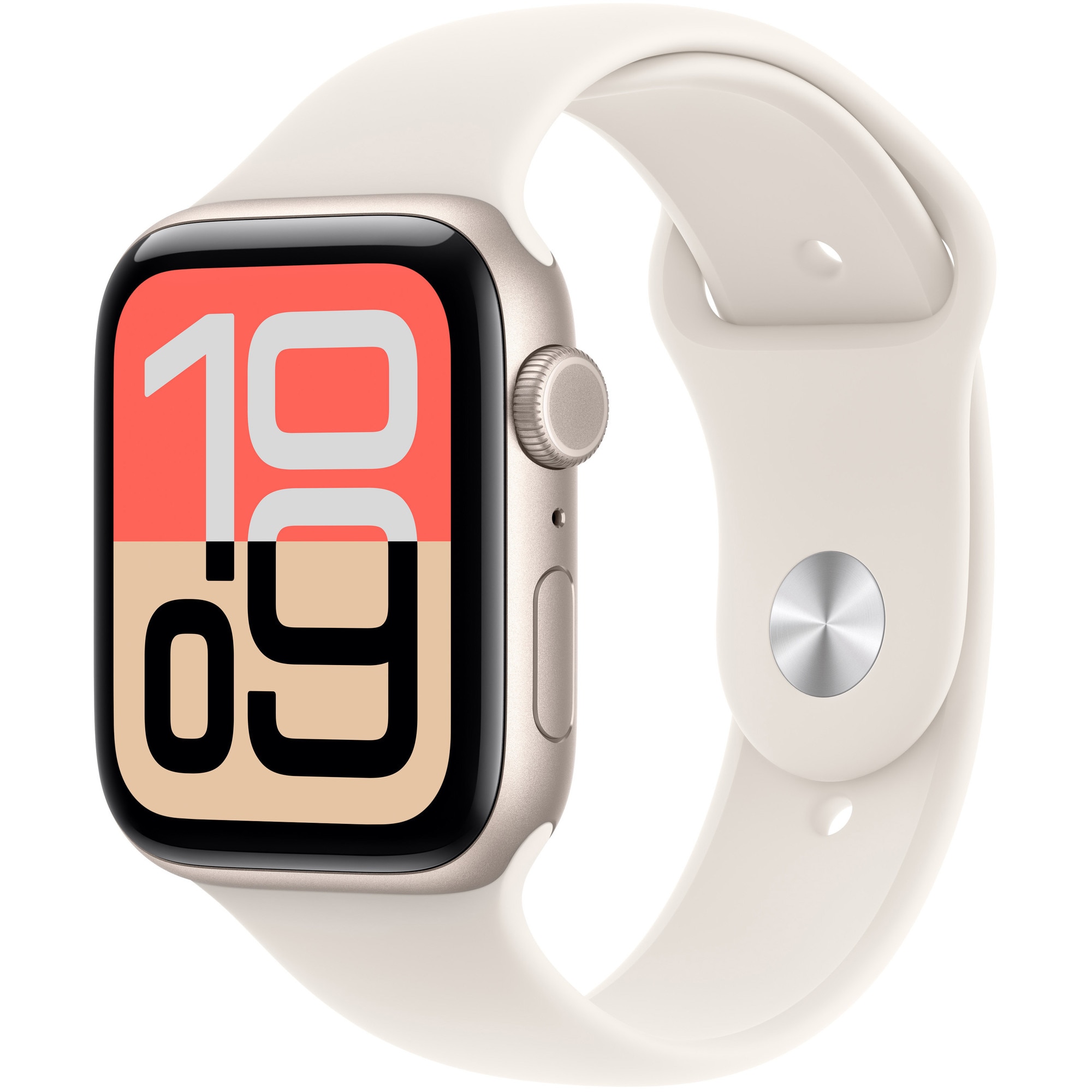 Apple Watch SE (2025), GPS + Cellular, Carcasa Starlight Aluminium 40mm, Starlight Sport Band - M/L