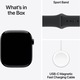 Apple Watch 11 GPS, Carcasa Jet Black Aluminium 46mm, Black Sport Band - M/L