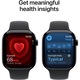 Apple Watch 11 GPS, Carcasa Jet Black Aluminium 46mm, Black Sport Band - M/L