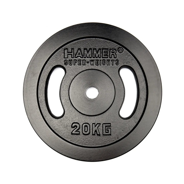 Disc de Greutate Hammer 30 mm - 20 kg - cu maner