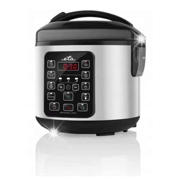 Уред за готвене на пара ETA Granellino 413190000, 500W, 1,5л, 9 програми, инокс
