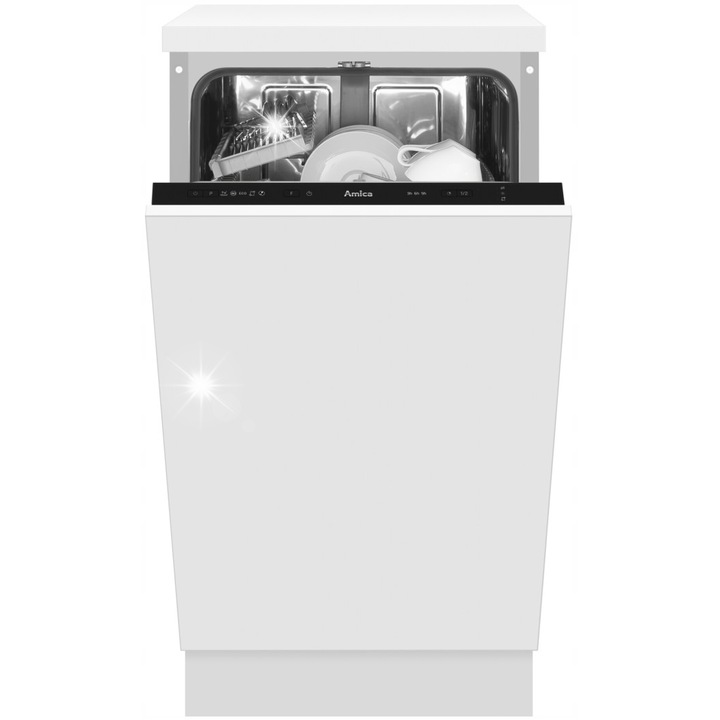 Masina de spalat vase Amica DIM 41E5qN, 9 seturi, 5 programe, SilentDrive 2.0, 45cm