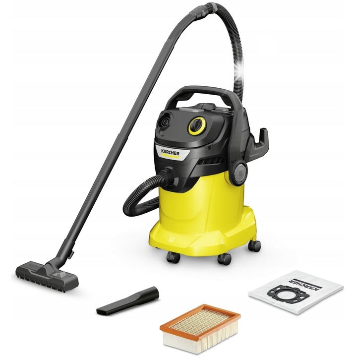 Индустриална прахосмукачка Karcher KWD 5 V-25/5/22, 1100W, 25л, черна, 65,3см