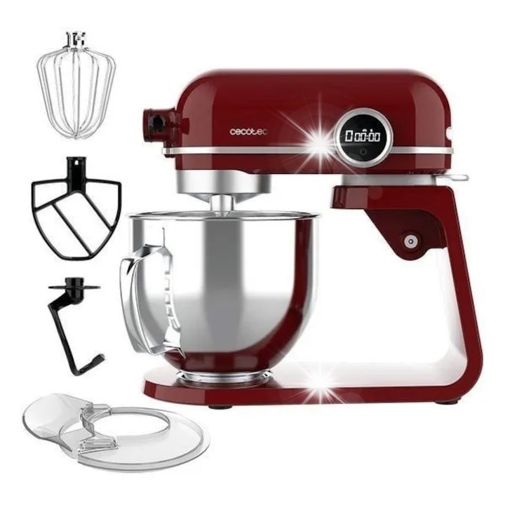 Планетарен робот Twist&Fusion 4500, 800W, 8 скорости, инокс, 5,2л, червен