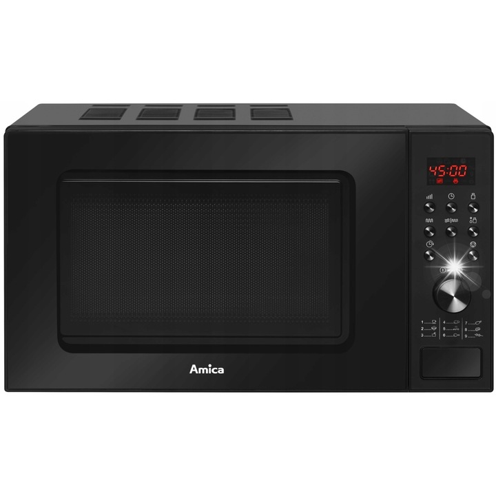 Cuptor cu microunde Amica AMGF20E1GB, 20l, 700W, Combigrill, MultiWave System, negru