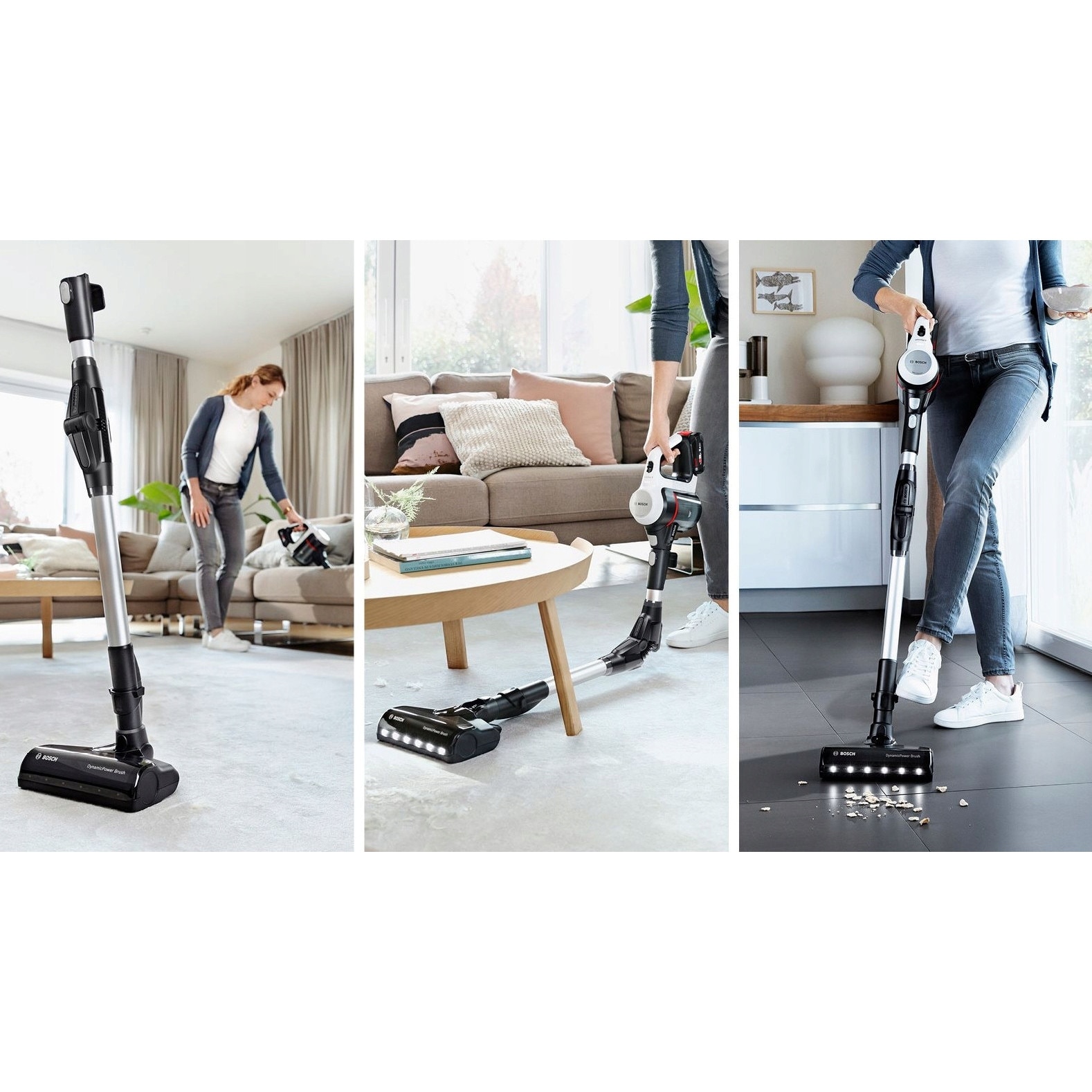 Aspirator vertical Bosch Unlimited 7 alb 18V LED 40min 90° 2.9kg
