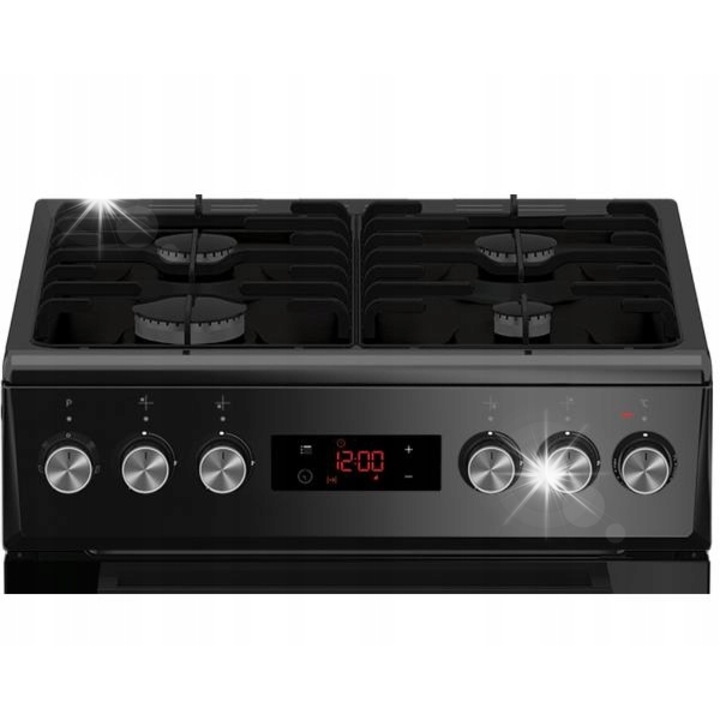 Aragaz electric pe gaz Beko, 4 arzatoare, 55l, negru, 50x85x60cm