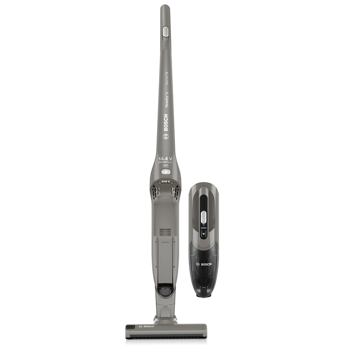 Вертикална прахосмукачка Bosch BBHF 214G, 2 нива на мощност, сива, 14.4V