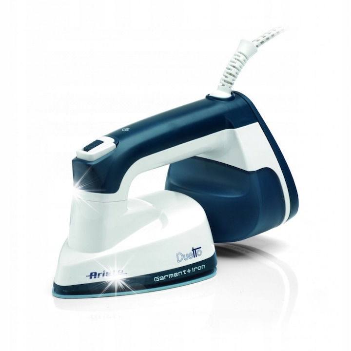 Ръчна парна машина Ariete Duetto 6246, 1000 W, 0,18 л, бяло-синьо, 2,5 м