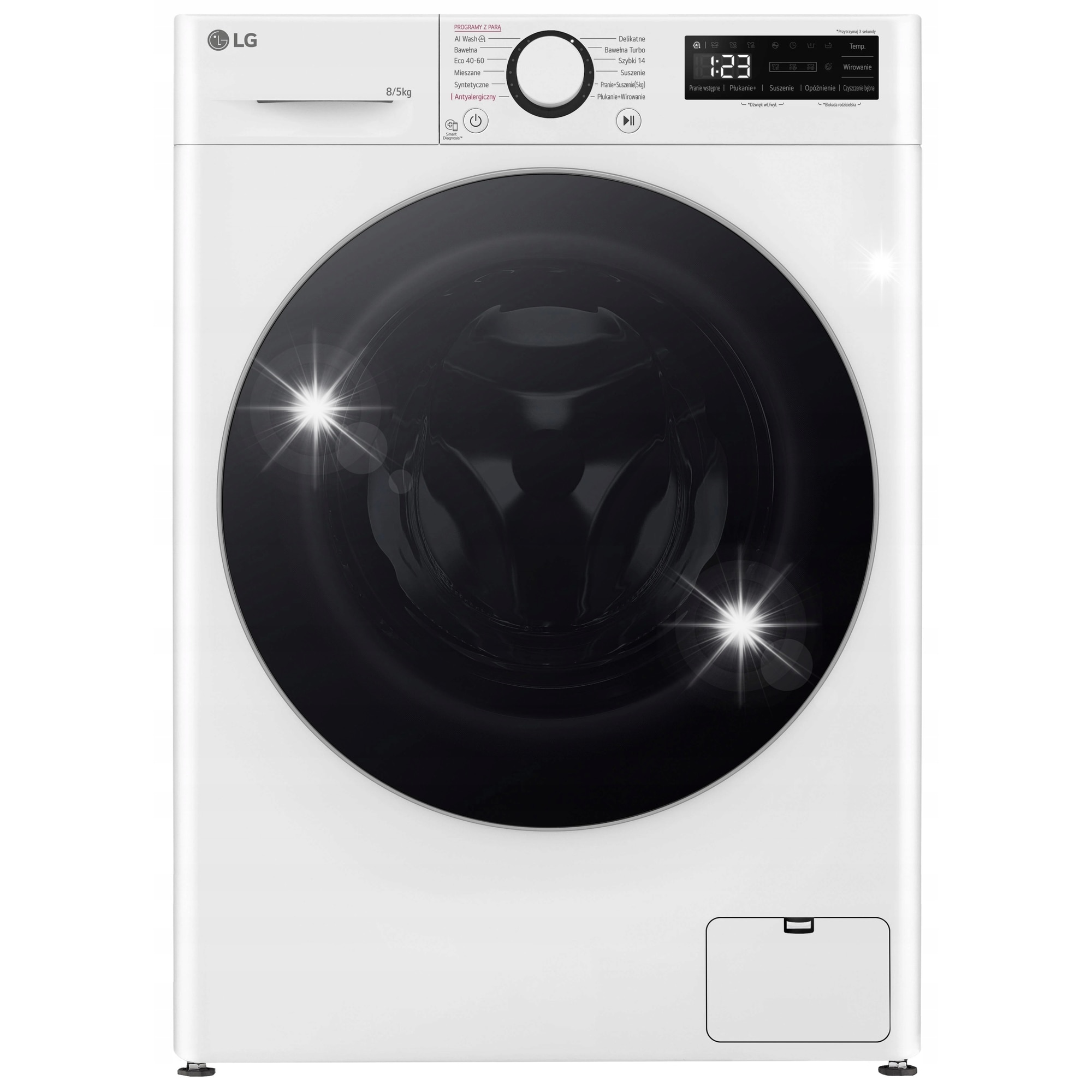 Masina de spalat- uscat LG F2D85501W 8/5 kg 1200 rpm, alb, 60x85x47.5cm