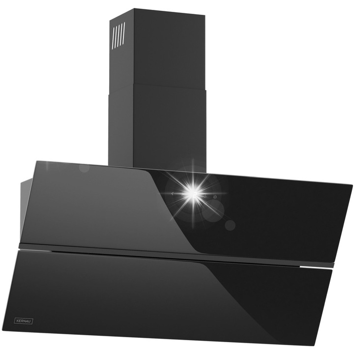 Hota perete Kernau KCH 4892 B BLDC 740 m3/h LED neagra 90cm, 4 viteze, control tactil