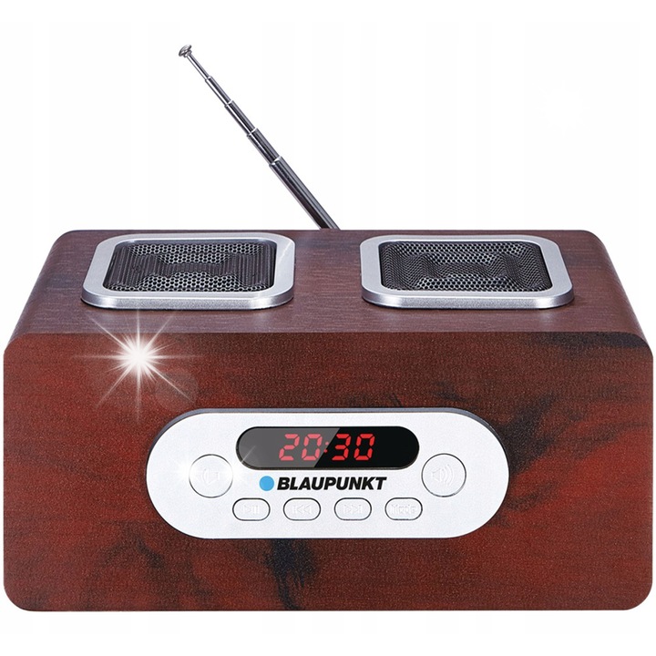 Радио с часовник Blaupunkt PP5BR, ретро, 2x1.5W, SD, MP3