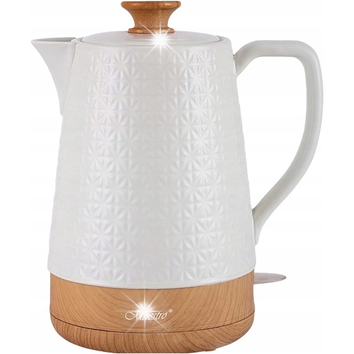 Fierbator electric Maestro MR-076, 1,8L, 1800W, ceramica, automatizare, baza din lemn
