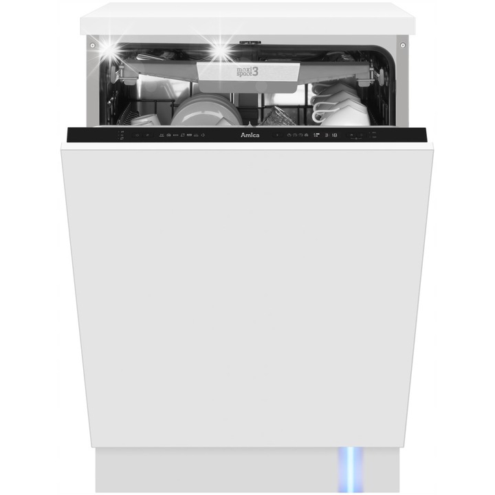 Masina de spalat vase incorporabila, 14 seturi, 3 cosuri, alb, 60cm