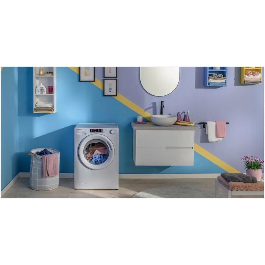 Masina de spalat rufe Candy Smart Pro Inverter 8kg Slim 16 programe, alb, 85x60x54cm