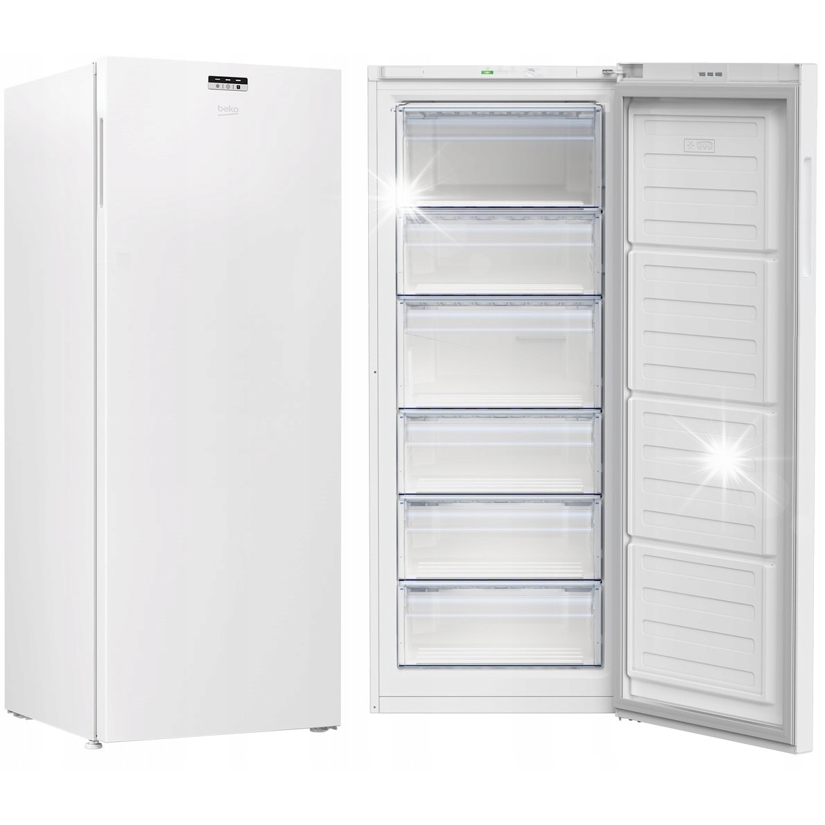 蟷螂子　WHITE OUT シルクスクリーン ED20 Congelator Beko, 215l, alb, 60cm, 6 sertare, functie de congelare