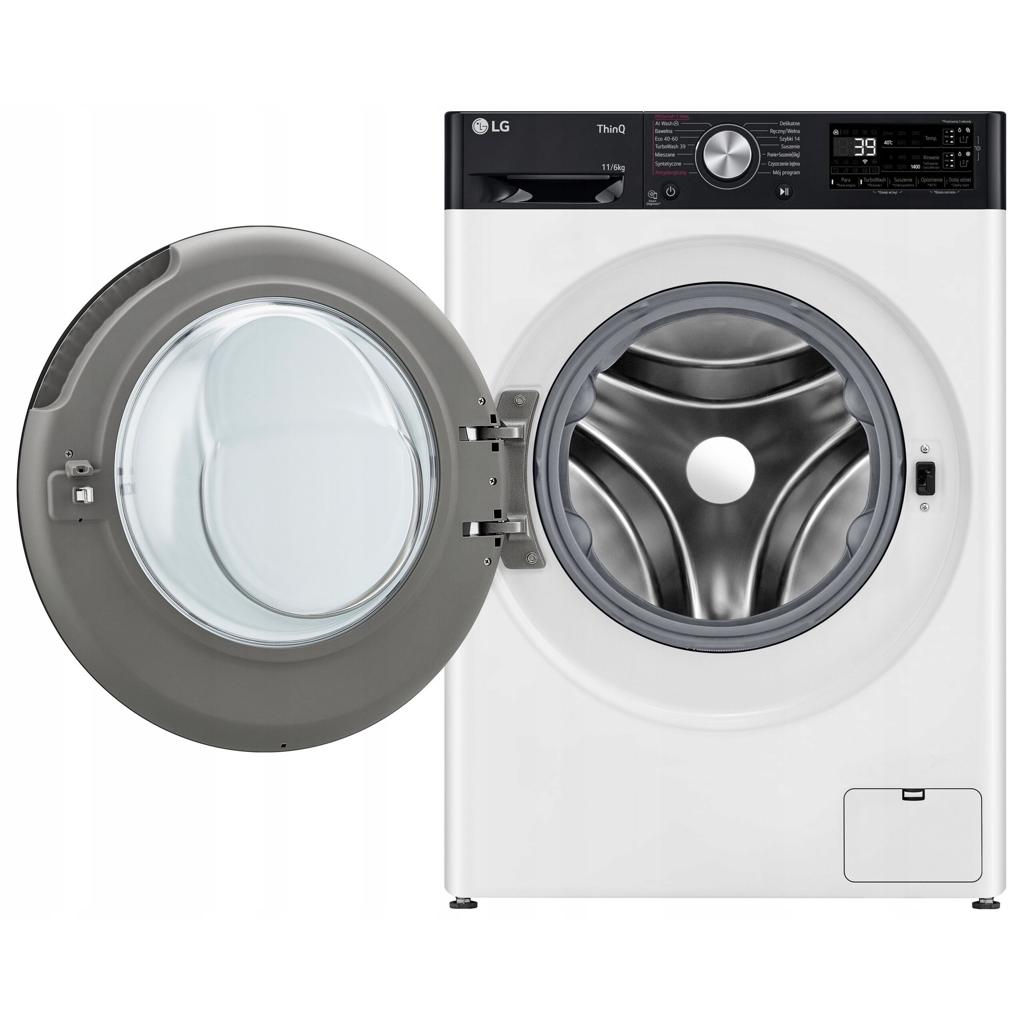 Masina de spalat si uscat, LG F4D1675YW, 11kg/6kg, 1400rpm, alba, 56.5x60x85cm