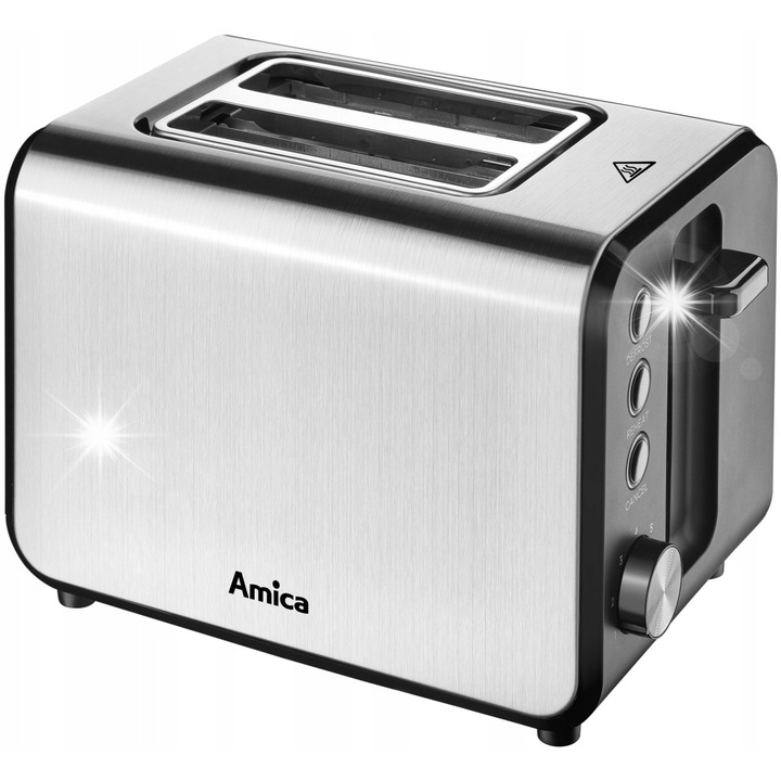 Тостер Amica TM3030 950W, 7 нива, сребрист, 2 филийки