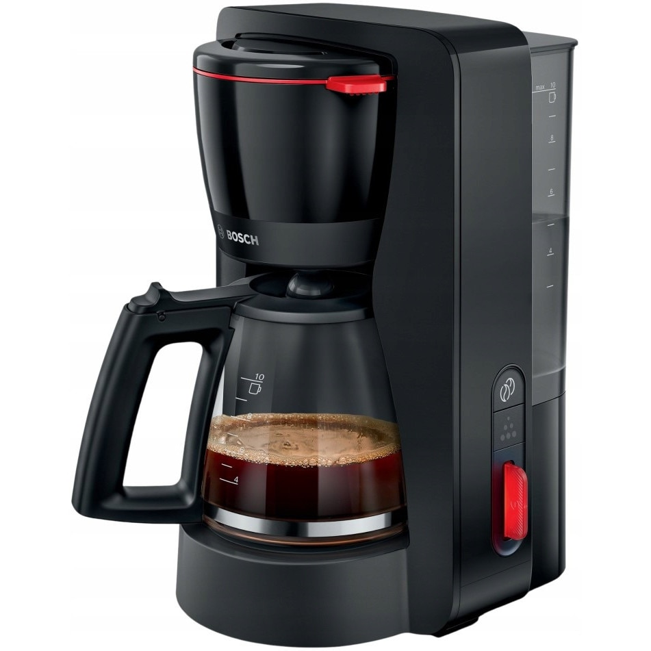 Set Cafetiera Bosch MyMoment TKA3M133 + Macinator TSM6A013B, 1.4l, Negru
