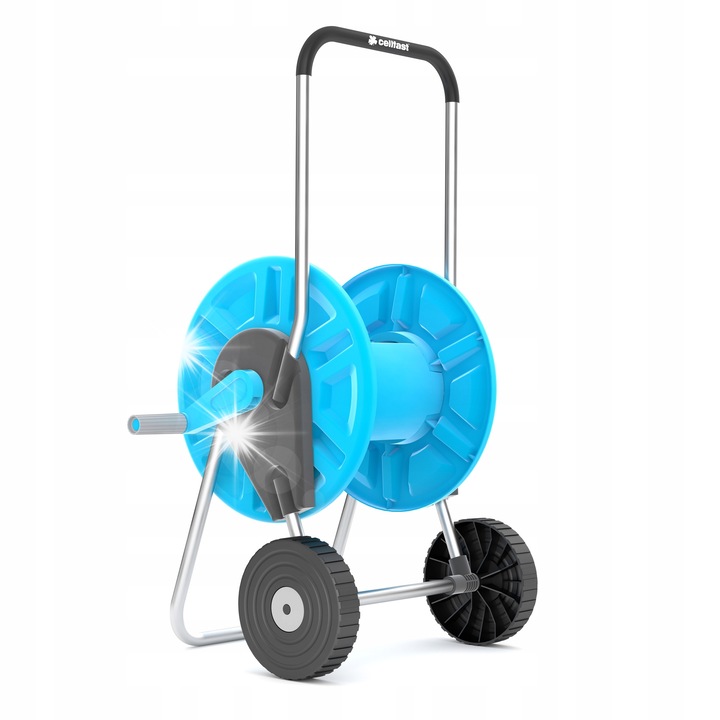 Количка за маркуч Cellfast ALUPLUS 1/2" 45 м, алуминий, лека, устойчива на корозия