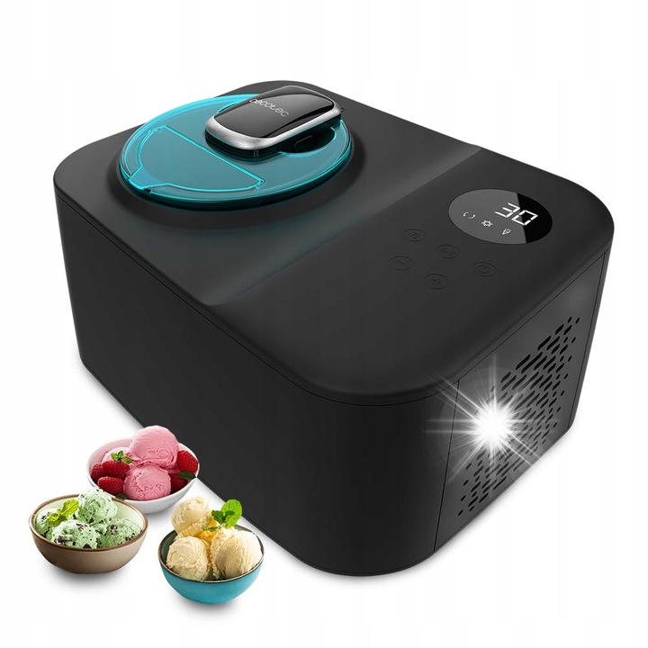 Cecotec Gelacy 1200 Touch fagylaltgép, 1,2L, 110W, fekete