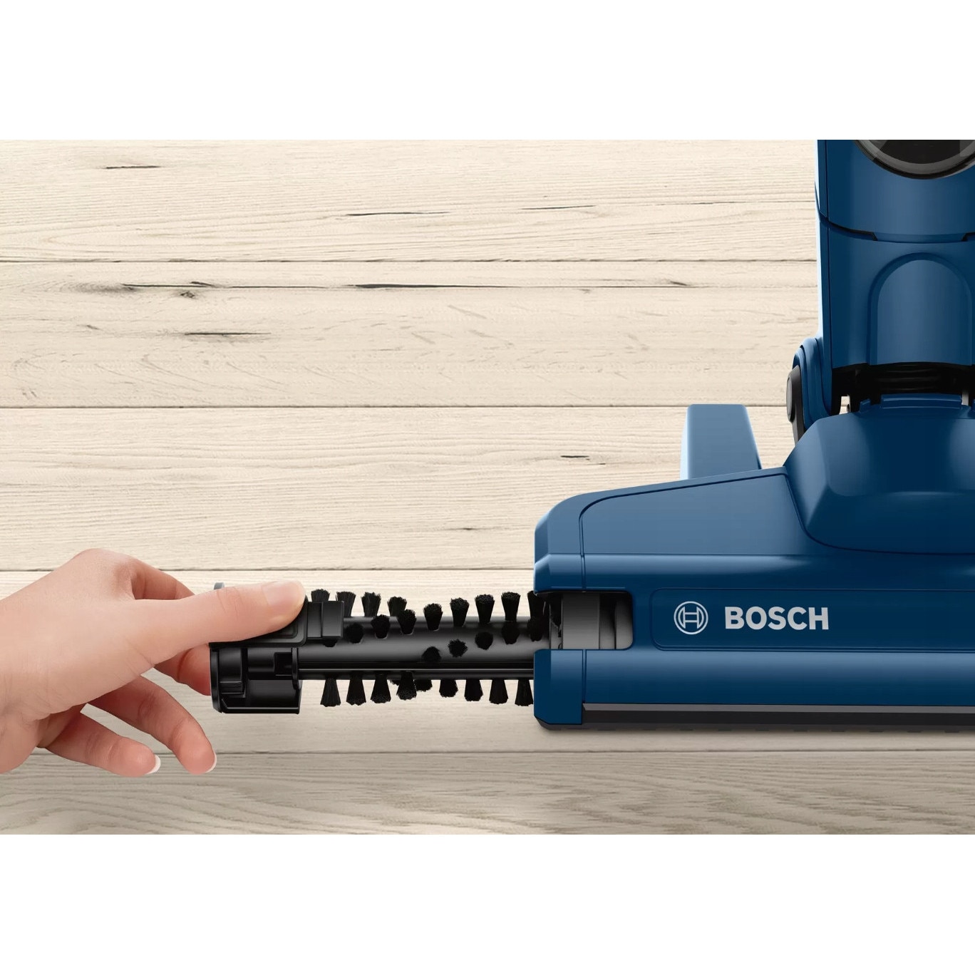 Aspirator vertical Bosch BBHF216 2 în 1, 16V, capacitate 0,6l, albastru, dimensiuni 1160x265x165mm