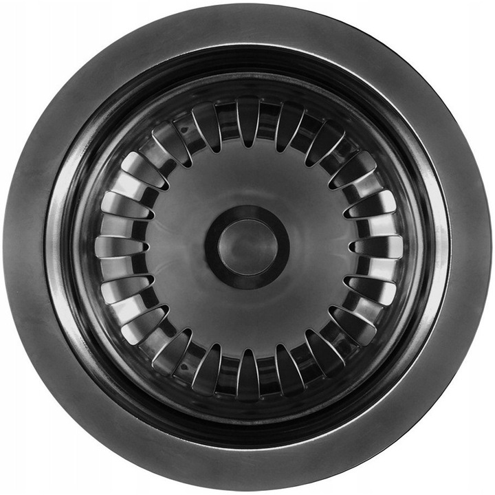 Сифон с капак, Kernau KS-SS 1B, Метал, Черен