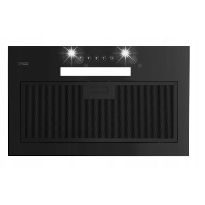 Вграден абсорбатор, Kernau KBH0145B, стъкло, 3 скорости, черен, 45см